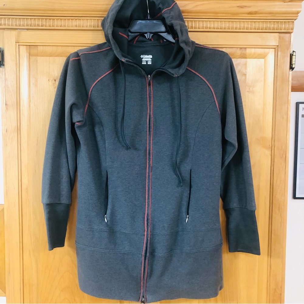 Columbia Charcoal and Red Zip-Up Jacket